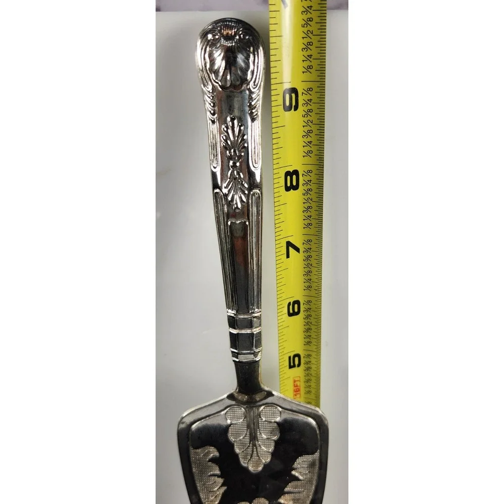 Vintage Serving Utensil Pie Cake Spatula Silverplated Floral Design